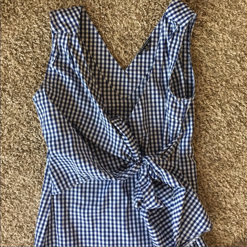 Gingham tie wrap dress - Picture 2 of 2